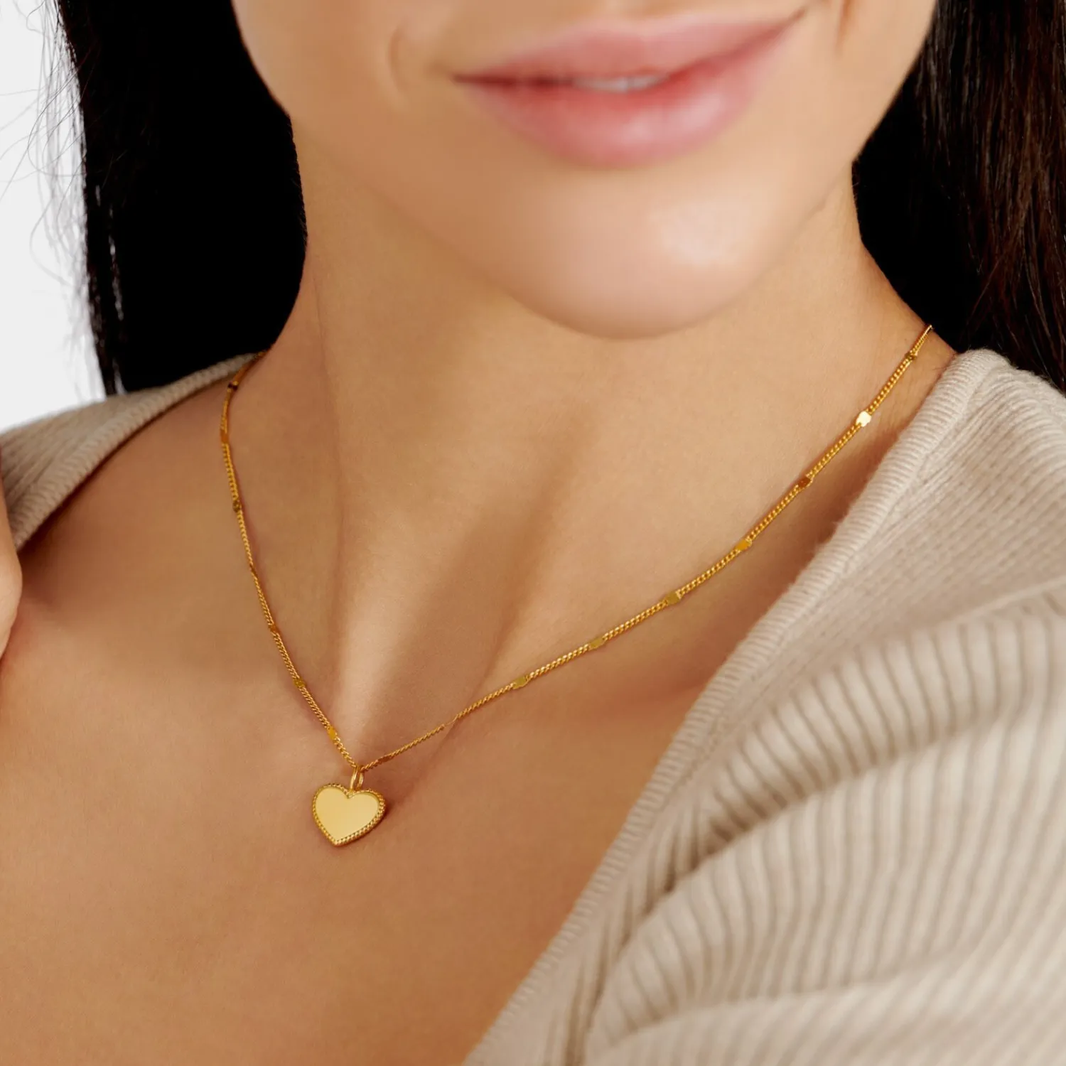 Katie Loxton Forever' Waterproof Gold Heart Necklace Clearance