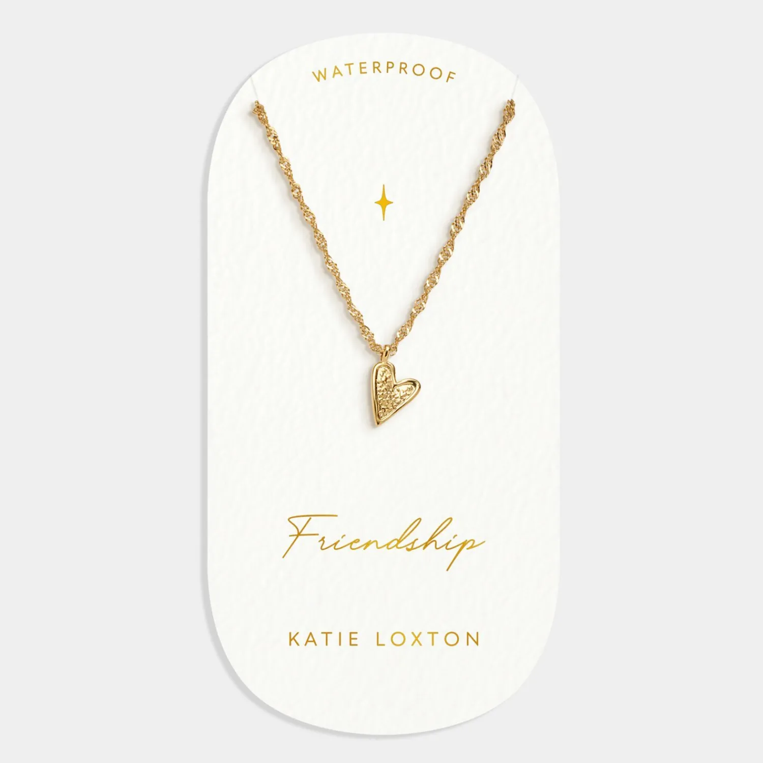 Katie Loxton Friendship' Waterproof Gold Heart Necklace Hot