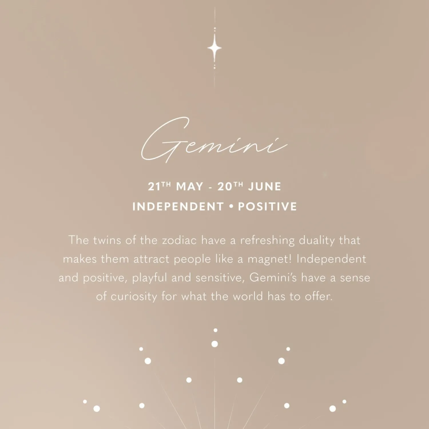 Katie Loxton Gemini' Waterproof Gold Zodiac Necklace 21st May 20th Jun Online