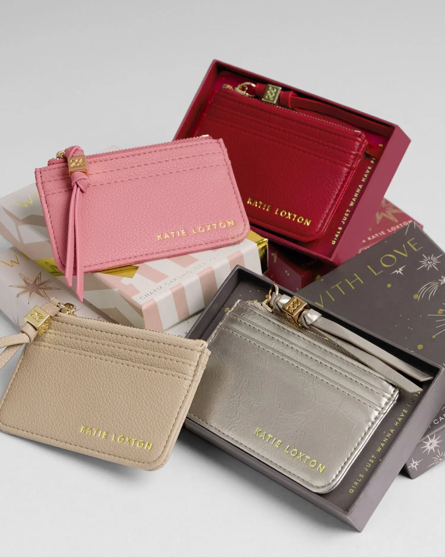 Katie Loxton Gift Boxed Coin & Card Holder Pewter