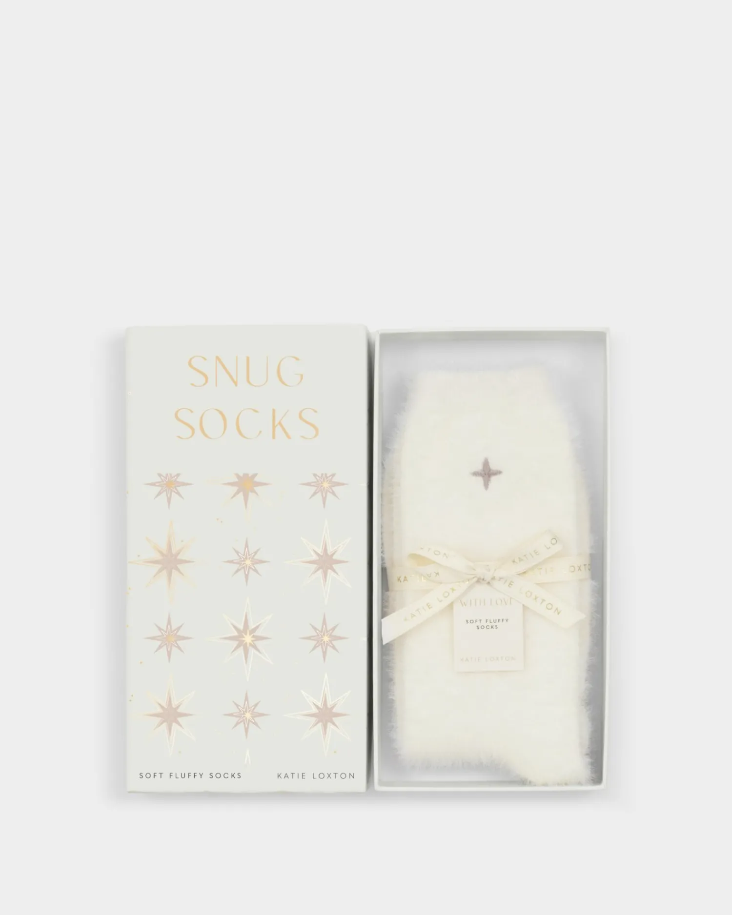 Katie Loxton Gift Boxed Fluffy Socks Off White Sale