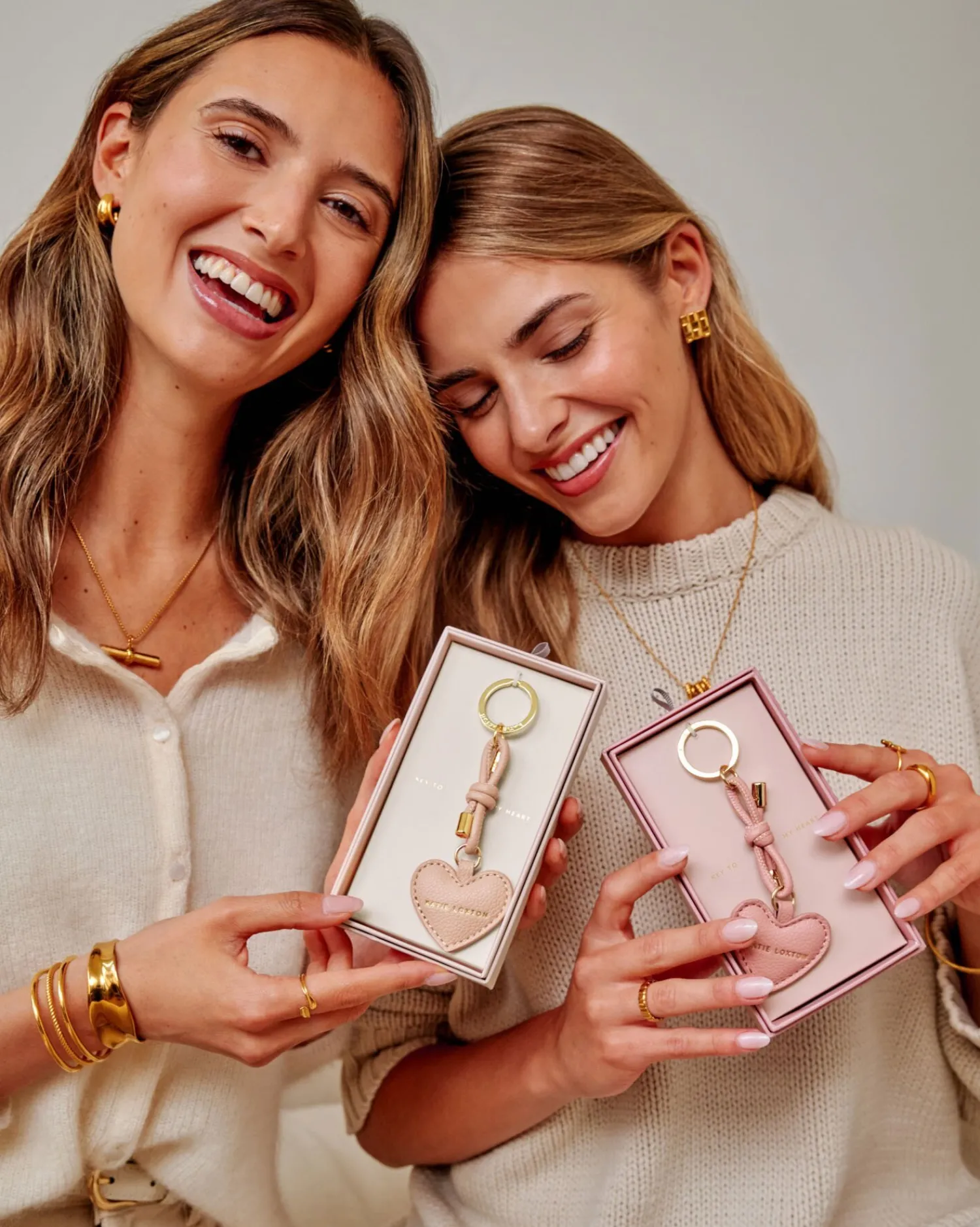 Katie Loxton Gift Boxed Keyring Nude Pink New