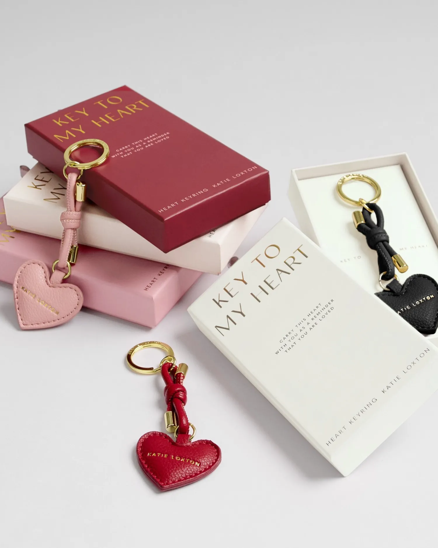 Katie Loxton Gift Boxed Keyring Black Hot