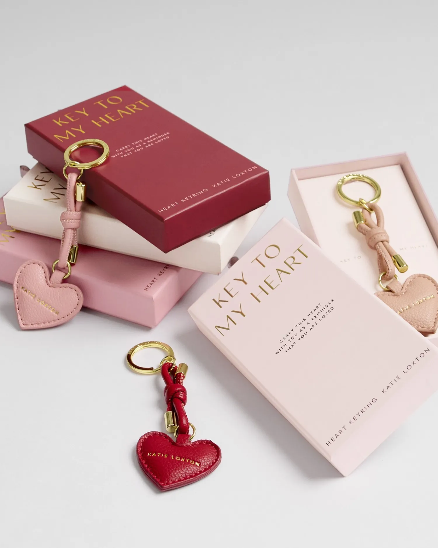 Katie Loxton Gift Boxed Keyring Rose Pink Outlet