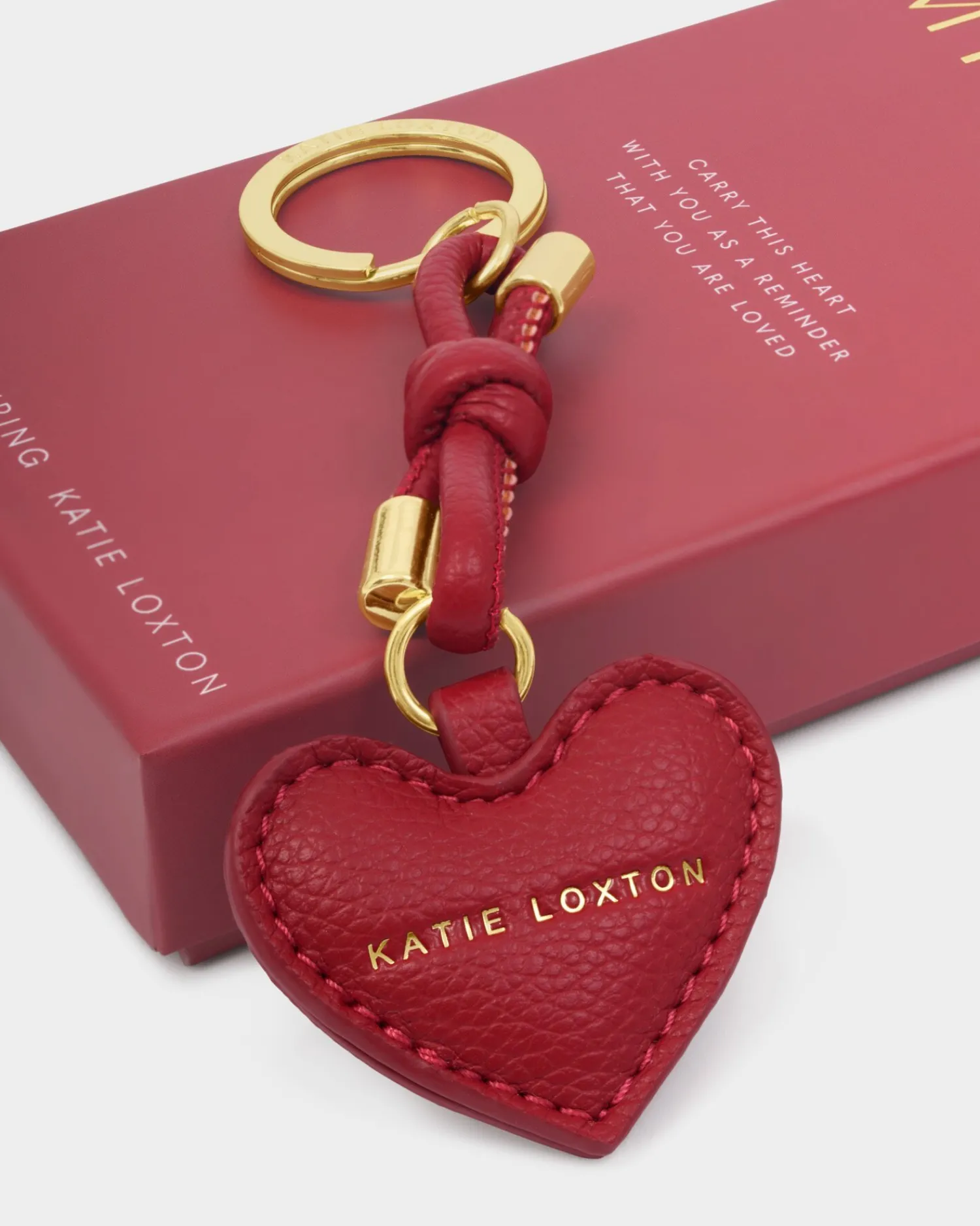 Katie Loxton Gift Boxed Keyring Red Clearance