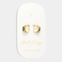 Katie Loxton Good Energy' Waterproof Gold Hoop Earrings
