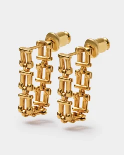 Katie Loxton Grecian Waterproof Gold Link Multi-Wear Earrings Discount