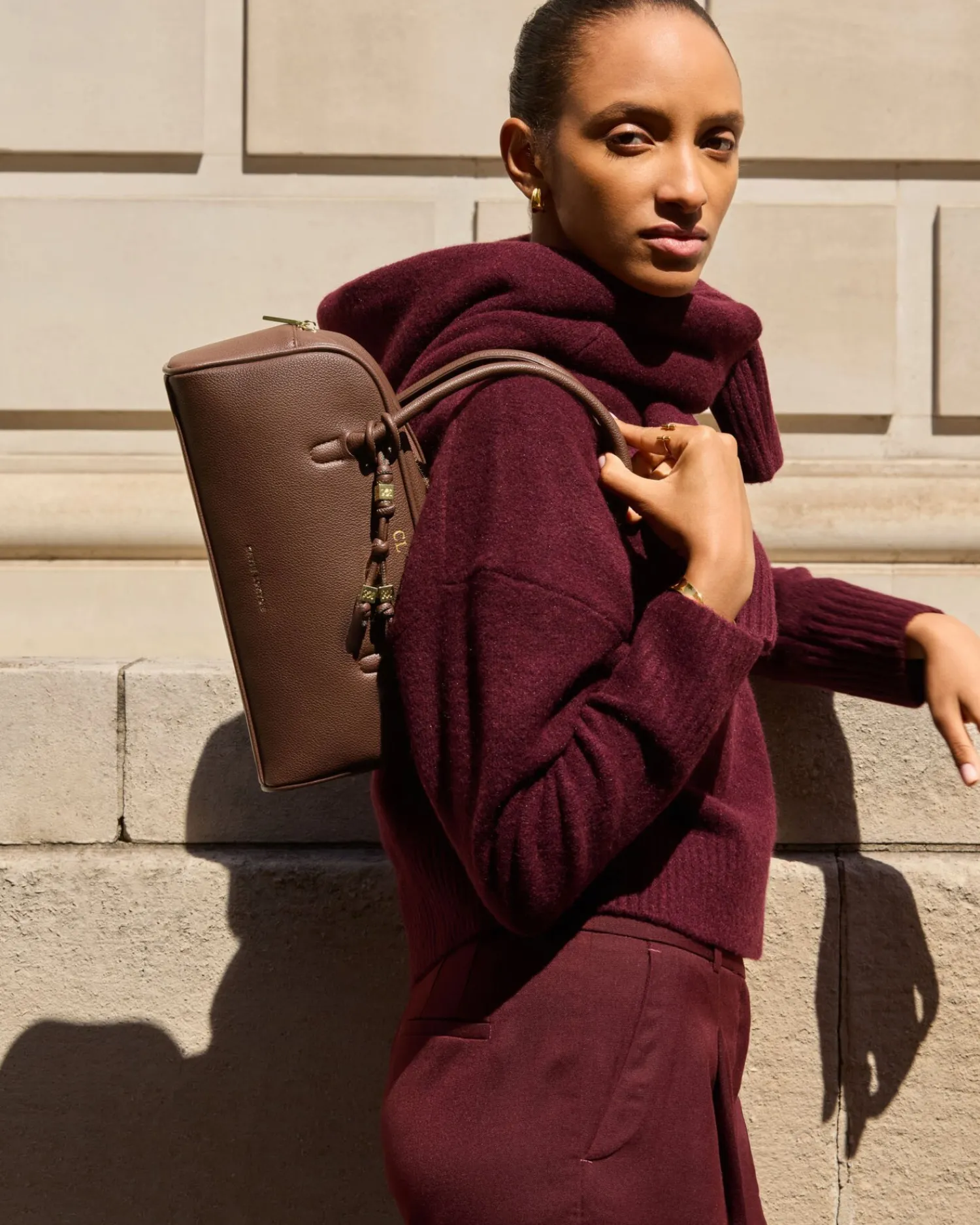 Katie Loxton Hadley Bowling Bag Dark Chocolate Hot