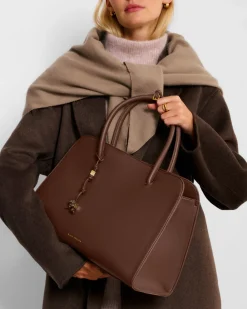 Katie Loxton Hadley Shoulder Tote Bag Dark Chocolate Hot