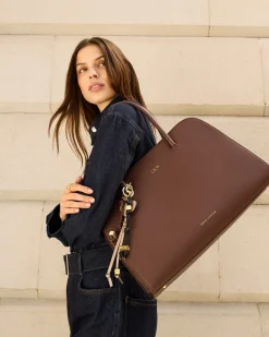 Katie Loxton Hadley Shoulder Tote Bag Dark Chocolate Hot