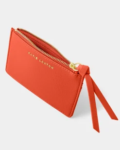 Katie Loxton Hallie Coin And Card Holder Deep Orange Hot