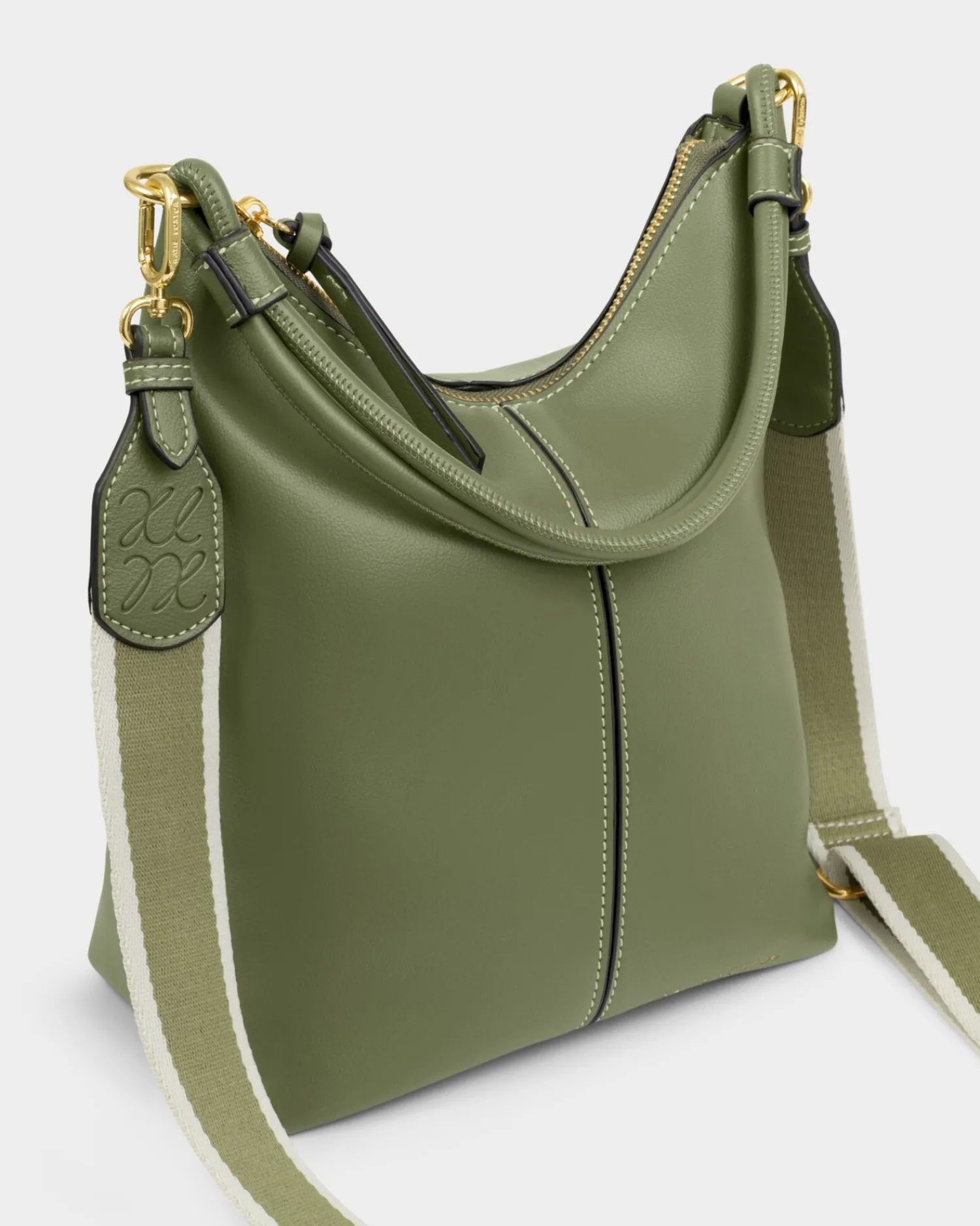 Katie Loxton Hallie Satchel Bag Khaki New