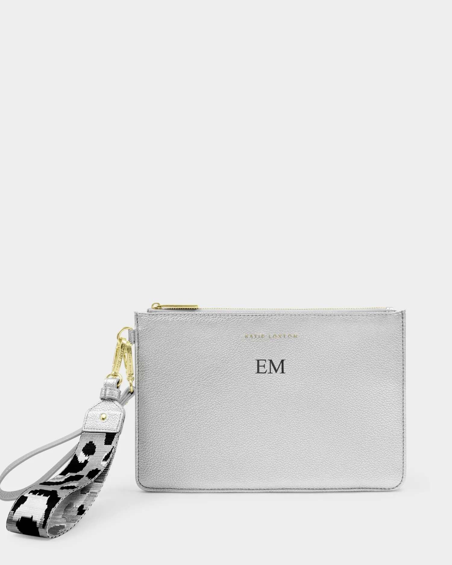 Katie Loxton Hallie Wristlet Pouch Silver Outlet