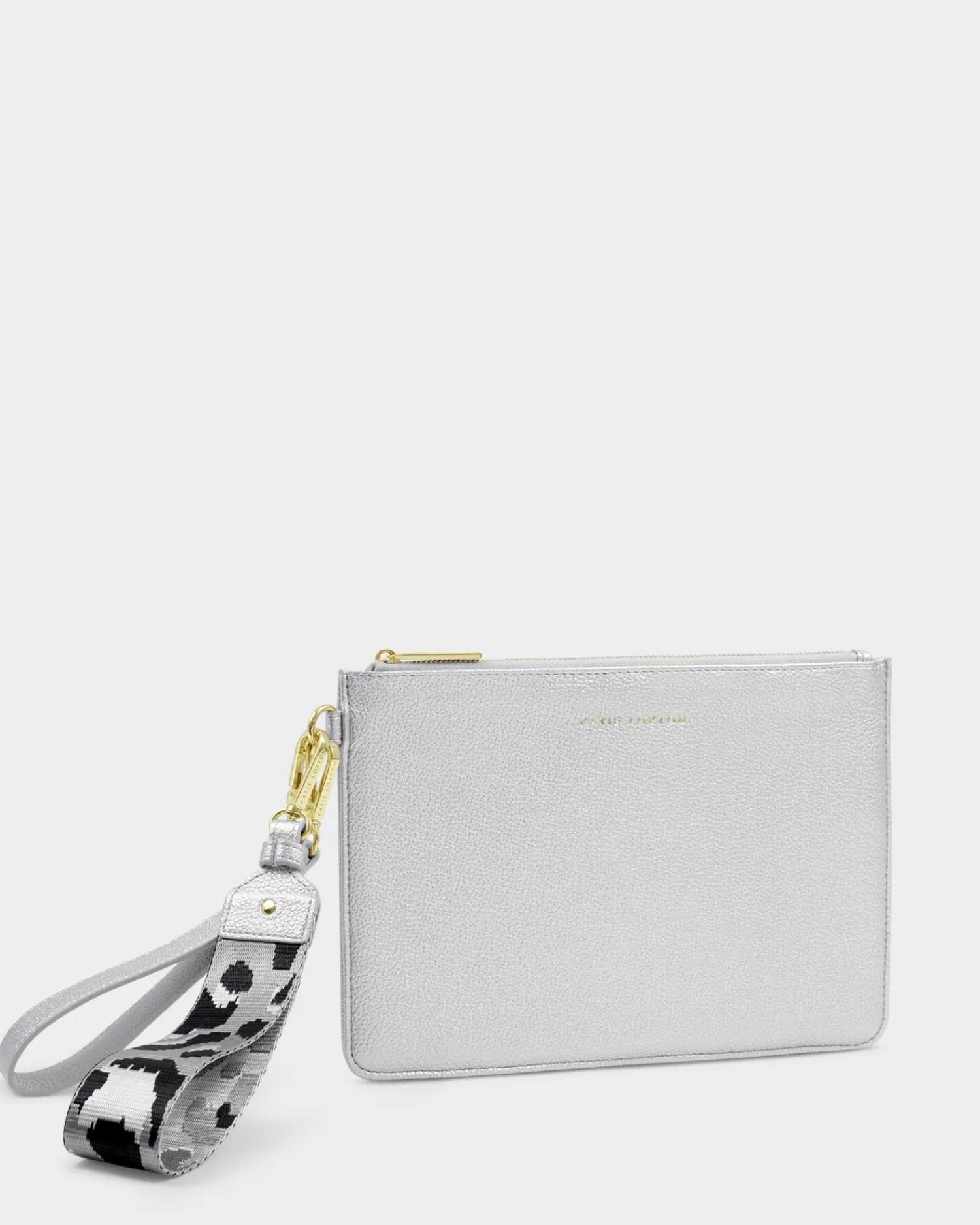 Katie Loxton Hallie Wristlet Pouch Silver Outlet