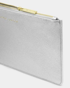 Katie Loxton Hallie Wristlet Pouch Silver Outlet