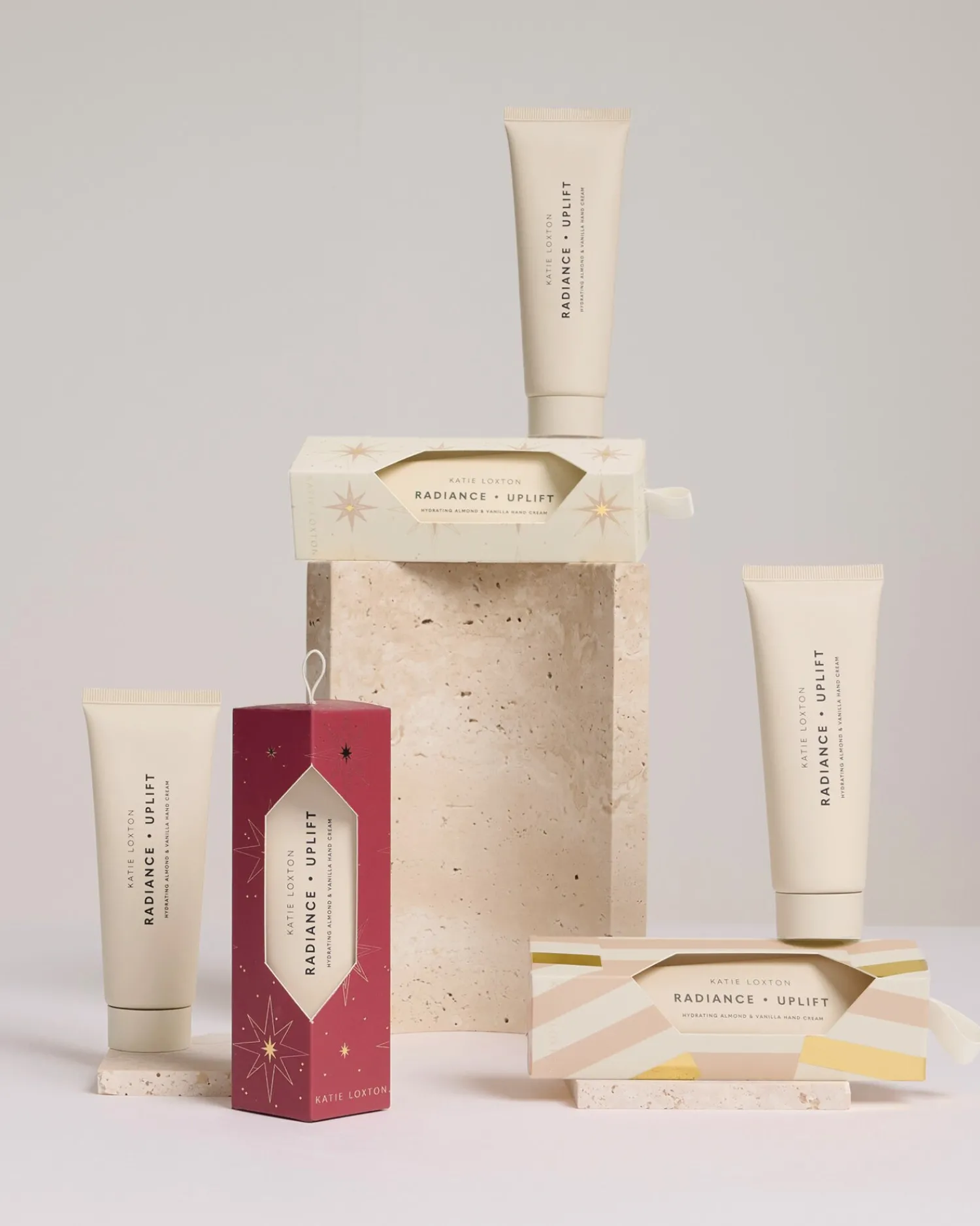 Katie Loxton Hand Cream Gift Box 'Radiance' Pink Stripe
