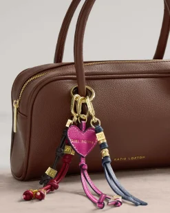 Katie Loxton Heart Bag Charm Keyring Girl Power Sale