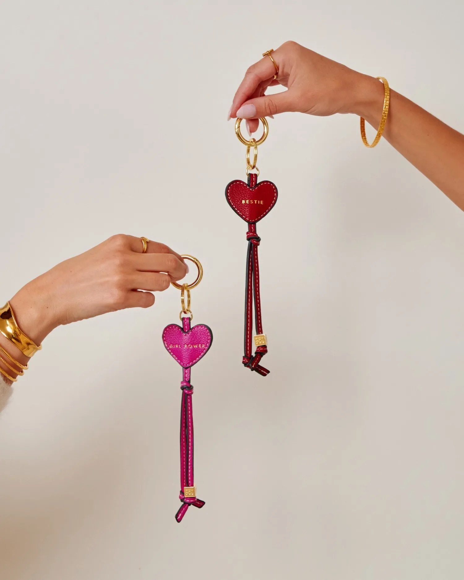 Katie Loxton Heart Bag Charm Keyring Girl Power Sale
