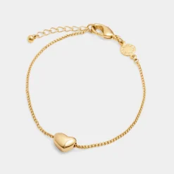 Katie Loxton Heart Of Gold Waterproof Charm Bracelet New