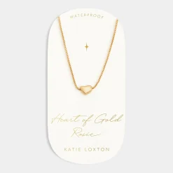 Katie Loxton Heart Of Gold Waterproof Charm Necklace Outlet