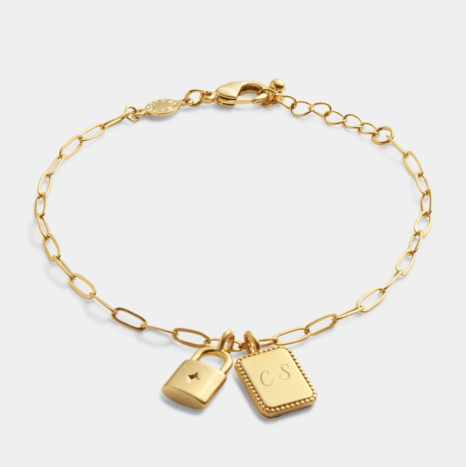 Katie Loxton ' Waterproof Gold Charm Bracelet Inner Strength Clearance