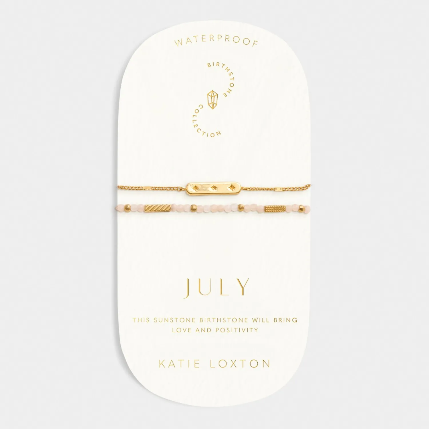 Katie Loxton ' Waterproof Gold Birthstone Bracelet July Online