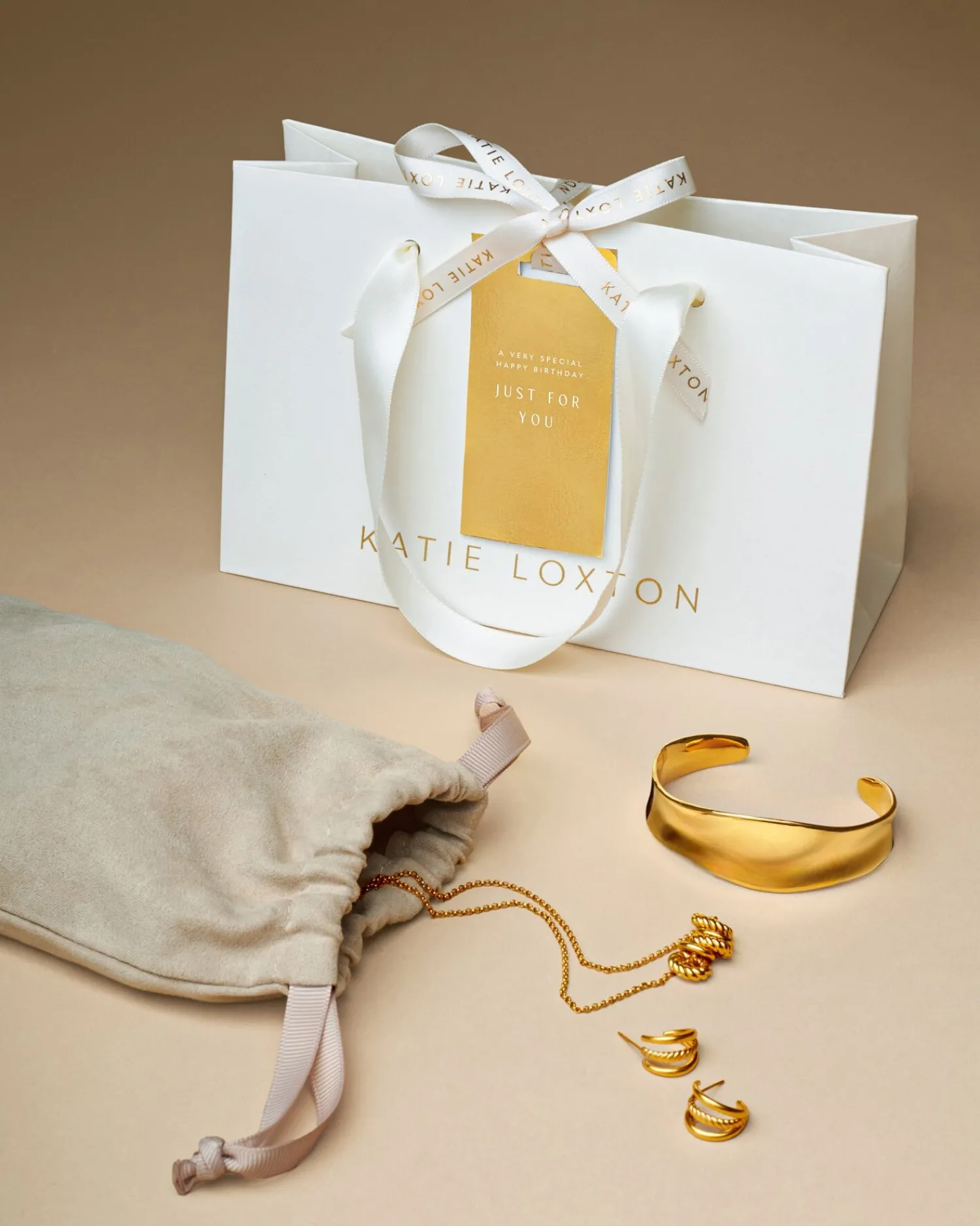 Katie Loxton ' Waterproof Gold Birthstone Hoop Earrings July Online