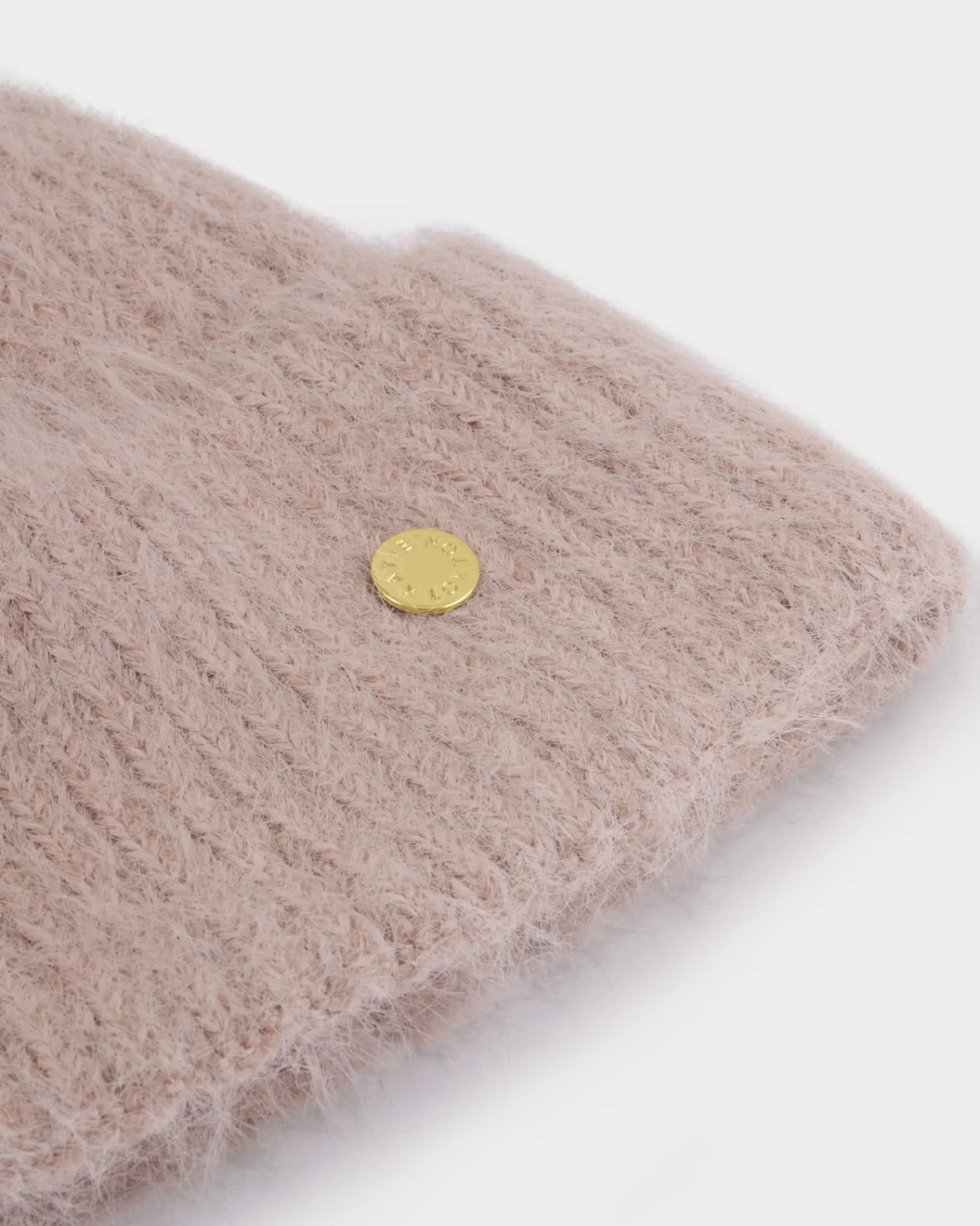 Katie Loxton Knitted Pom Pom Hat Dusty Pink New