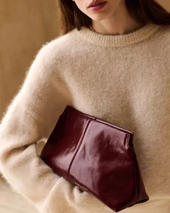 Katie Loxton Laila Patent Crackle Clutch Cherry Sale