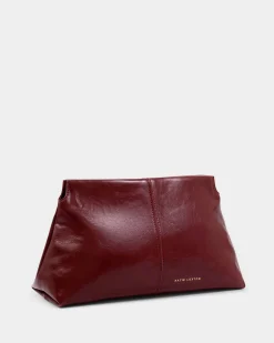 Katie Loxton Laila Patent Crackle Clutch Cherry Sale
