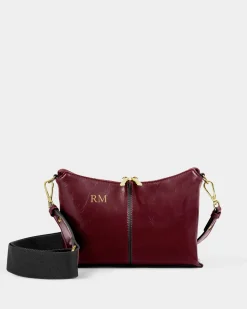 Katie Loxton Laila Patent Crackle Crossbody Bag Cherry