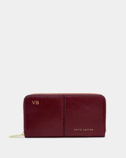 Katie Loxton Laila Patent Crackle Purse Cherry