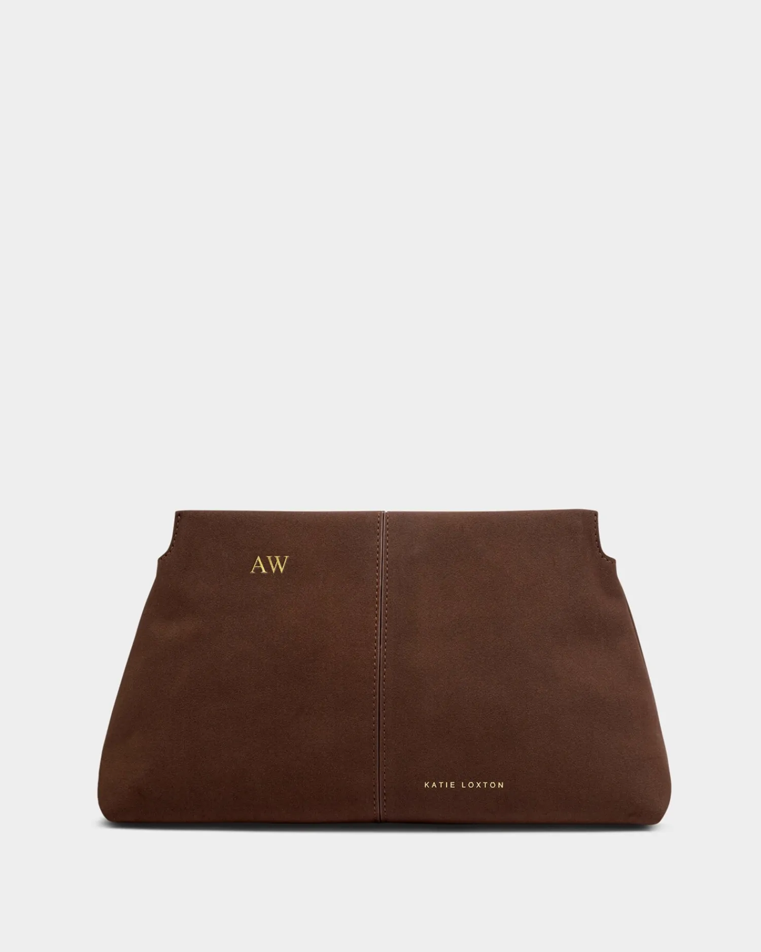 Katie Loxton Laila Suedette Clutch Chocolate