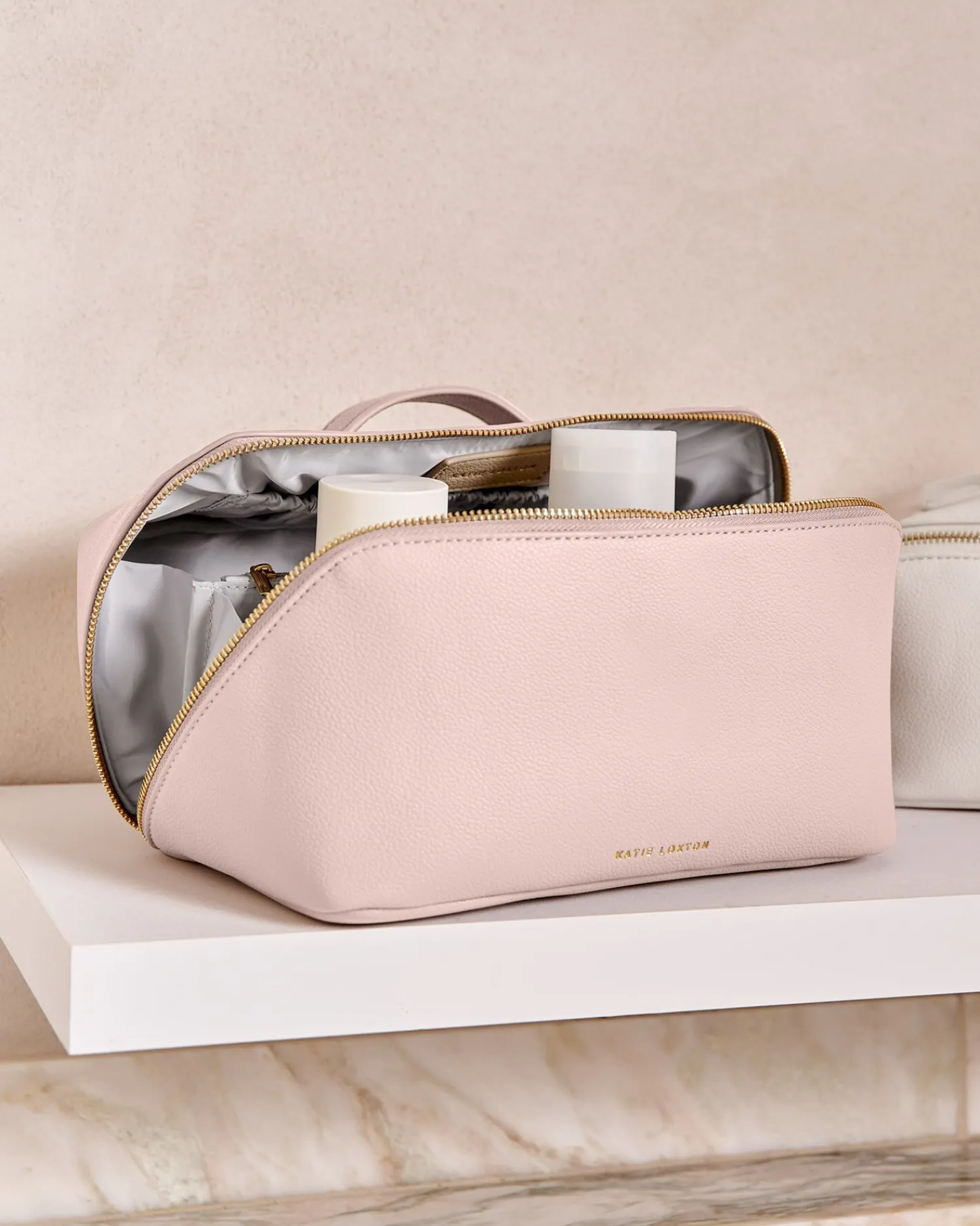 Katie Loxton Large Make Up & Wash Bag Dusty Pink Discount