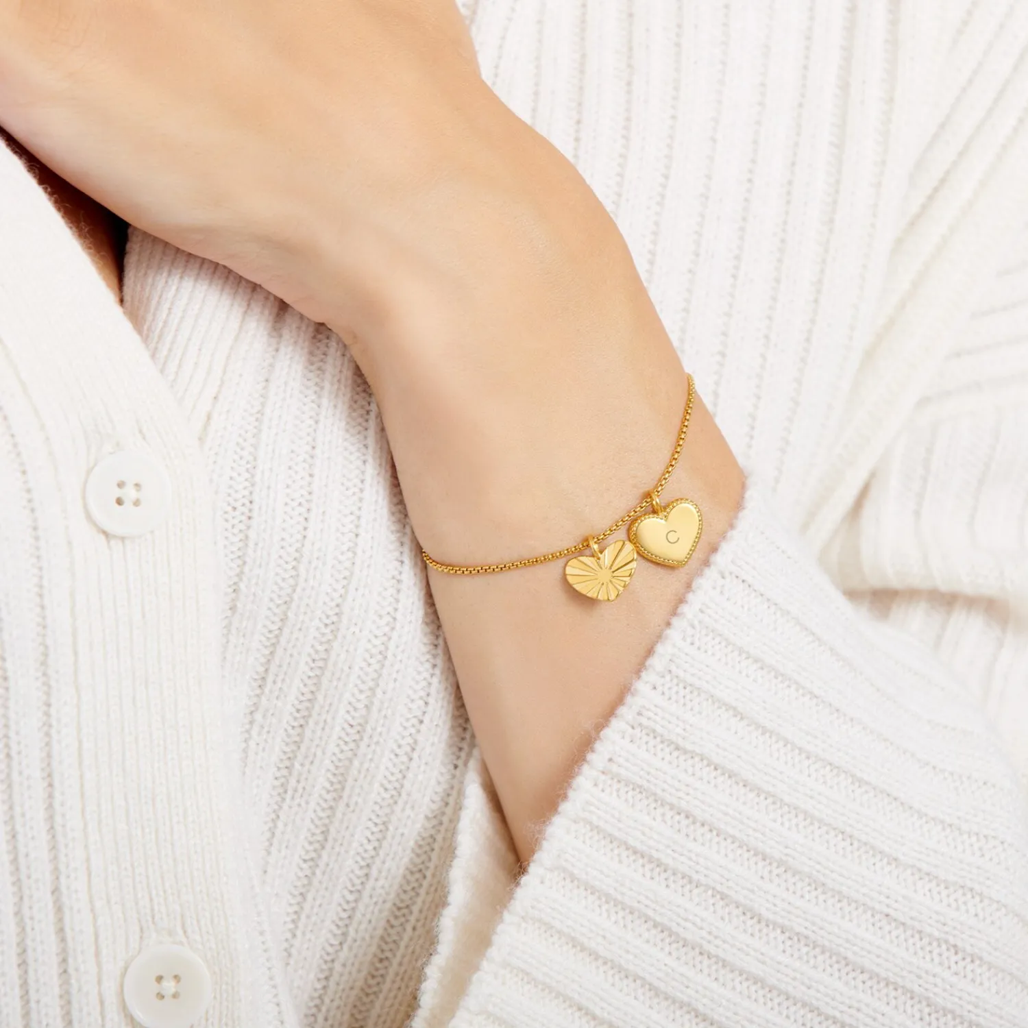 Katie Loxton ' Waterproof Gold Charm Bracelet Love Above All Online