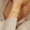 Katie Loxton Love' Waterproof Gold Heart Bracelet Discount