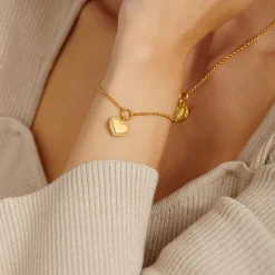 Katie Loxton Love' Waterproof Gold Heart Bracelet Discount