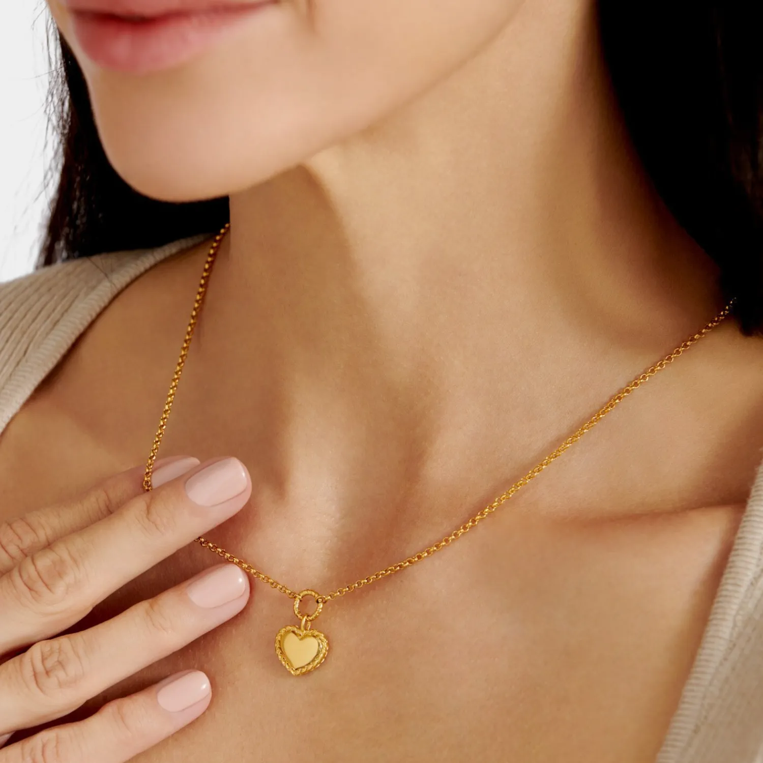 Katie Loxton Love' Waterproof Gold Heart Necklace Hot