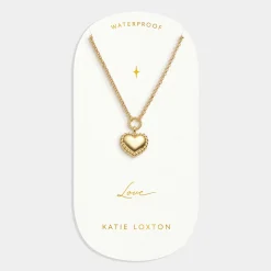 Katie Loxton Love' Waterproof Gold Heart Necklace Hot