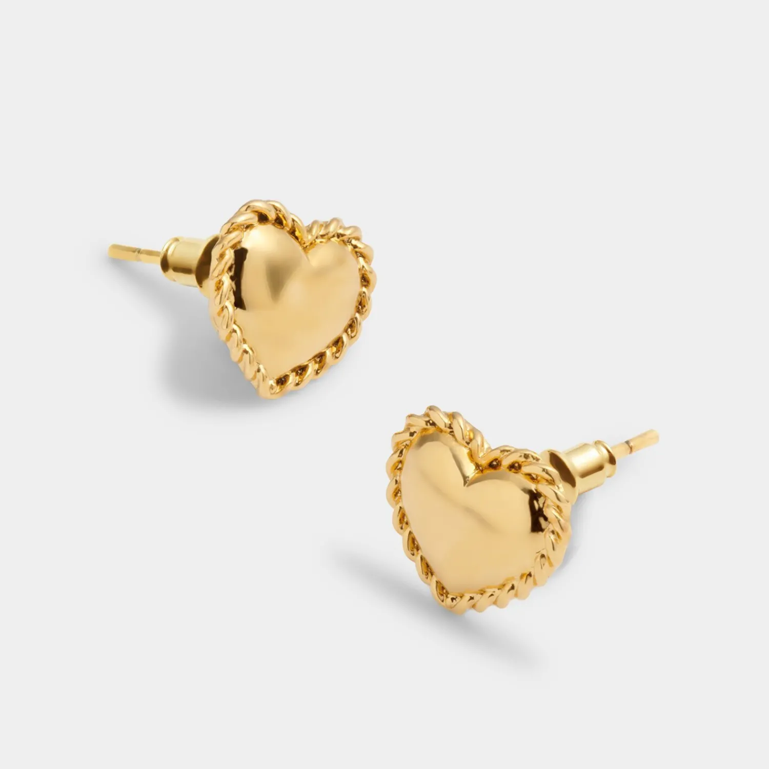 Katie Loxton Love' Waterproof Gold Heart Earrings New