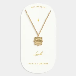 Katie Loxton Luck' Waterproof Gold Antique Coin Necklace Online