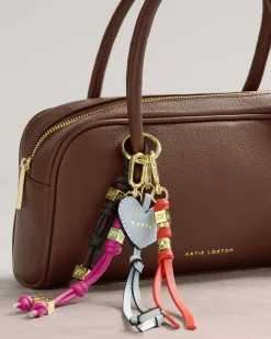 Katie Loxton Lyla Bag Charm Keyring Deep Orange Sale