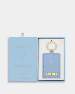 Katie Loxton ' Birthstone Keyring March New