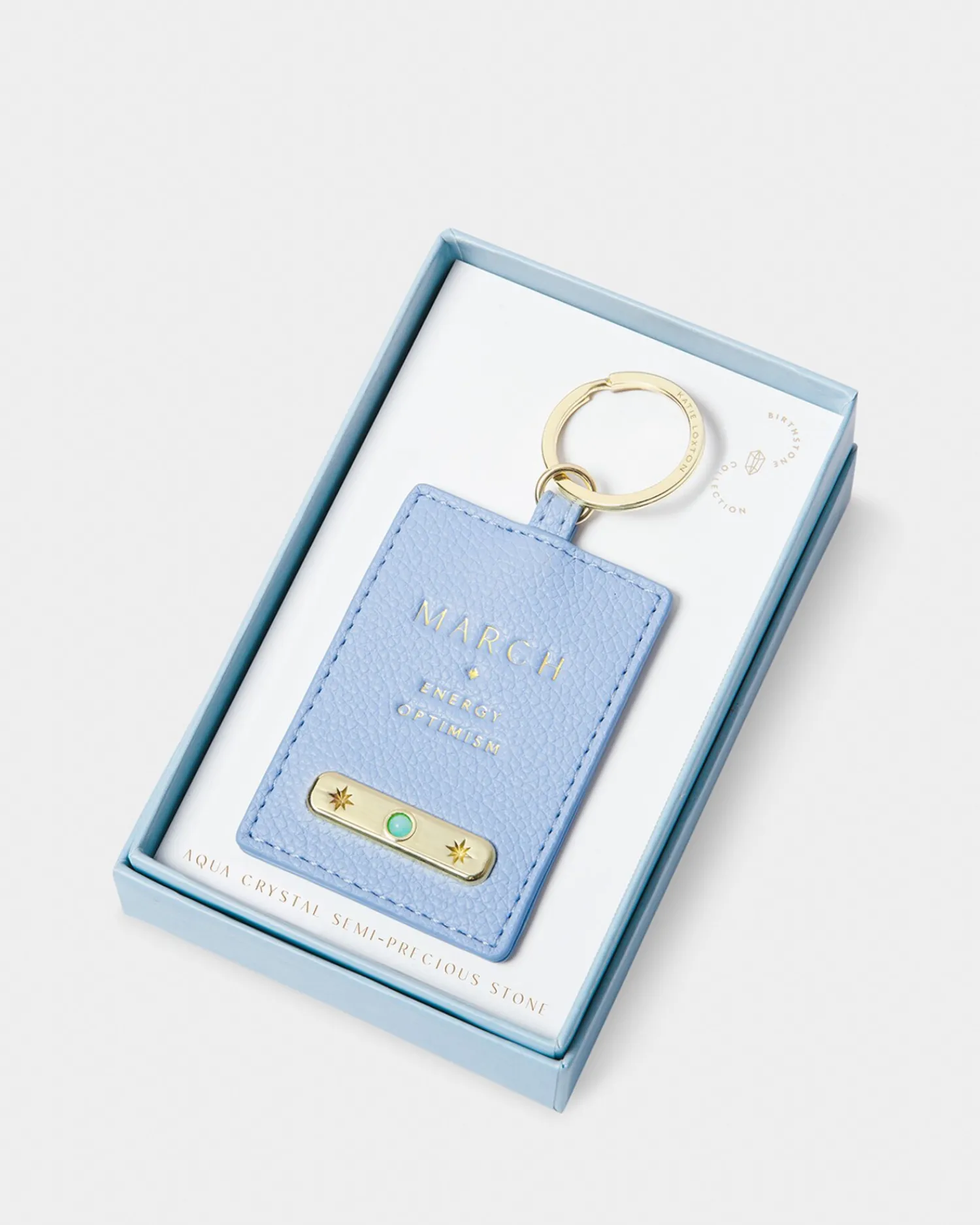 Katie Loxton ' Birthstone Keyring March New