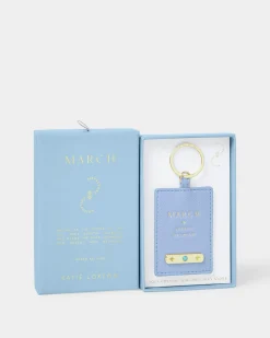 Katie Loxton ' Birthstone Keyring March New