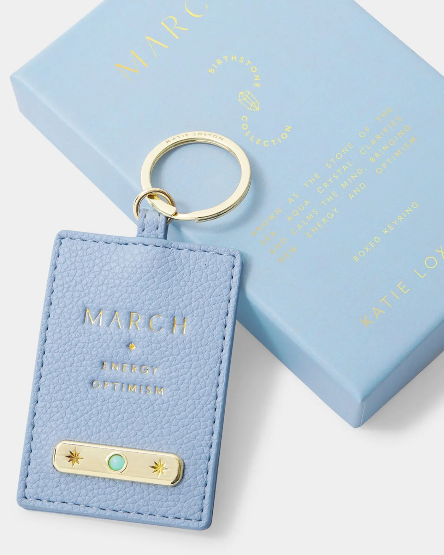 Katie Loxton ' Birthstone Keyring March New