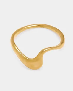 Katie Loxton Marina Wave Ring in Gold Clearance