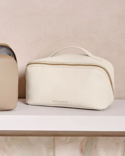 Katie Loxton Medium Make Up & Wash Bag Off White Outlet