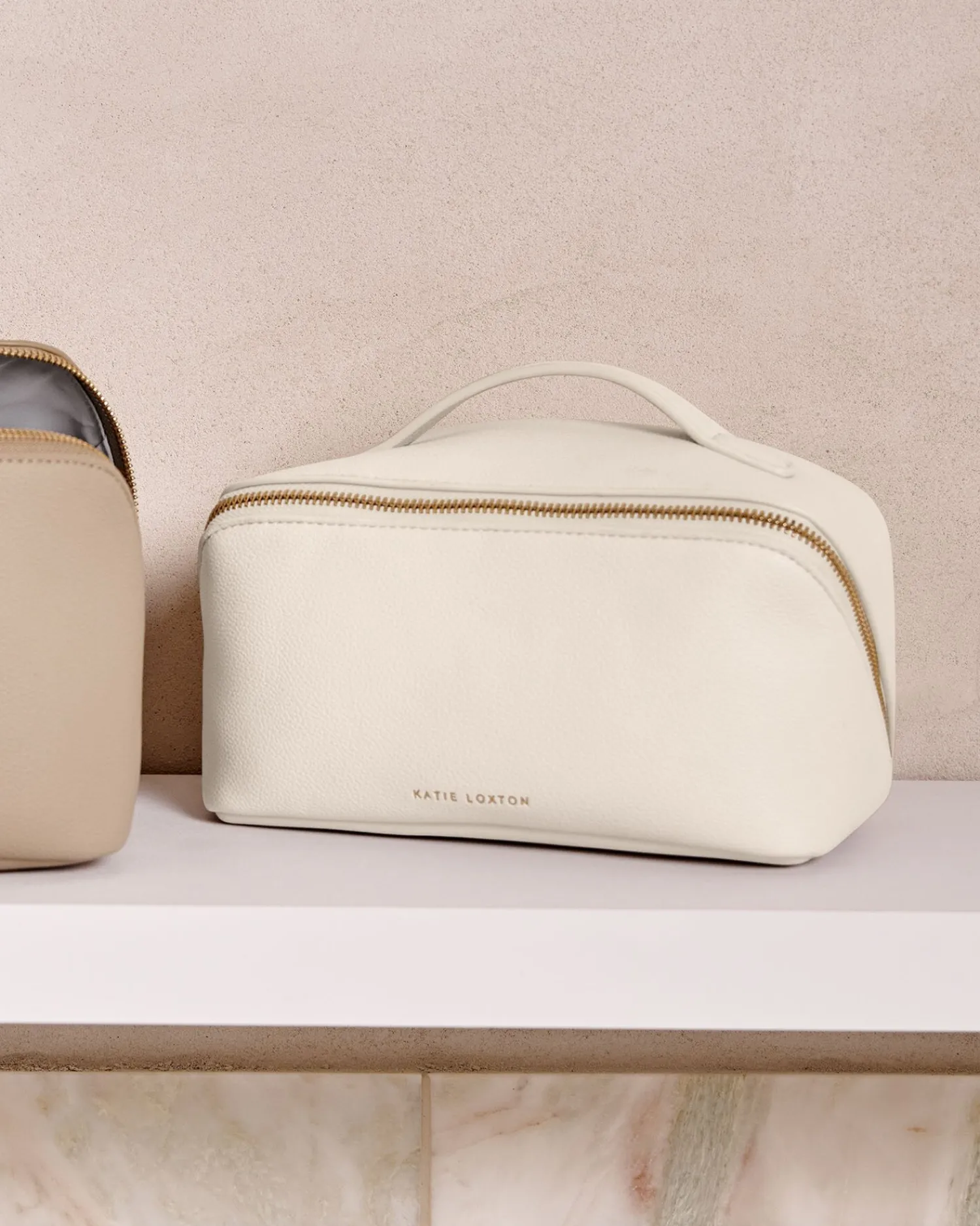 Katie Loxton Medium Make Up & Wash Bag Off White Outlet