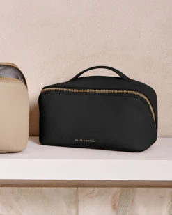 Katie Loxton Medium Make Up & Wash Bag Black Discount